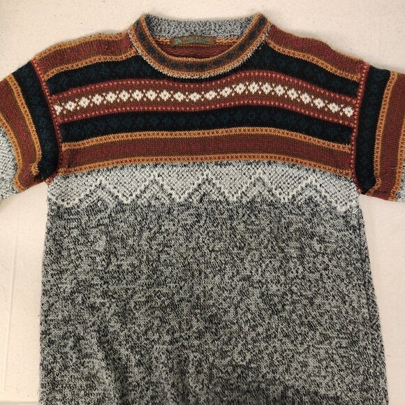 Arte Meche Sweater Peruvian PatternFine Baby Alpaca Knit Aztec Fair Isle M - Picture 3 of 13